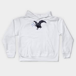 Transgender Pride Crow Friend Kids Hoodie